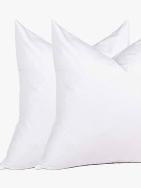 PUREDOWN - 22” FEATHER DOWN PILLOW INSERT SET (2)  NWT